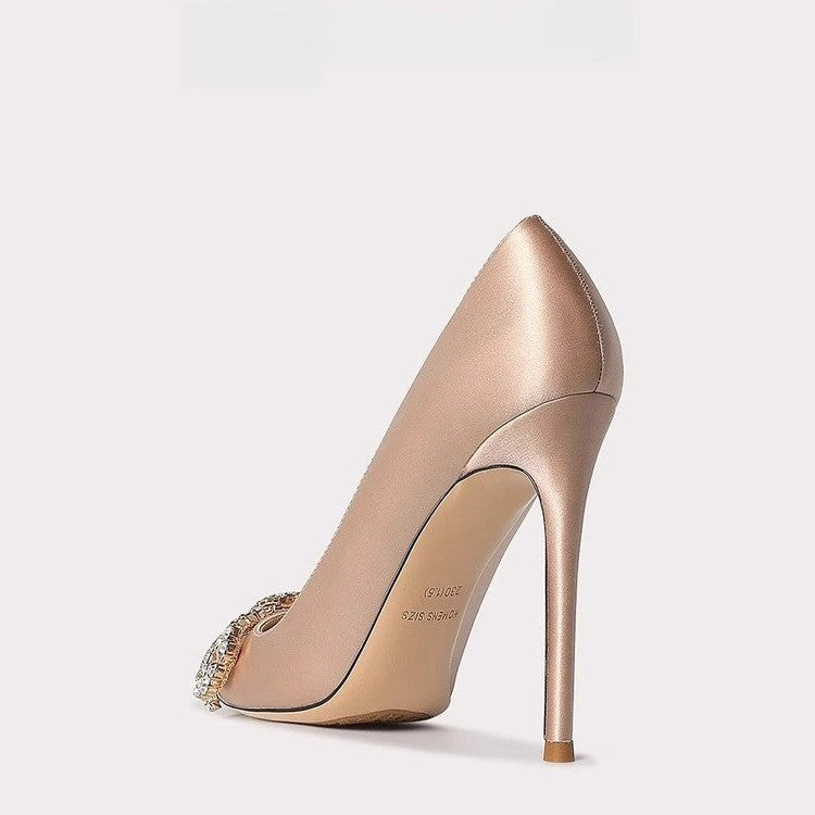 Bow Stiletto Heels – Elegant Pointed High Heels