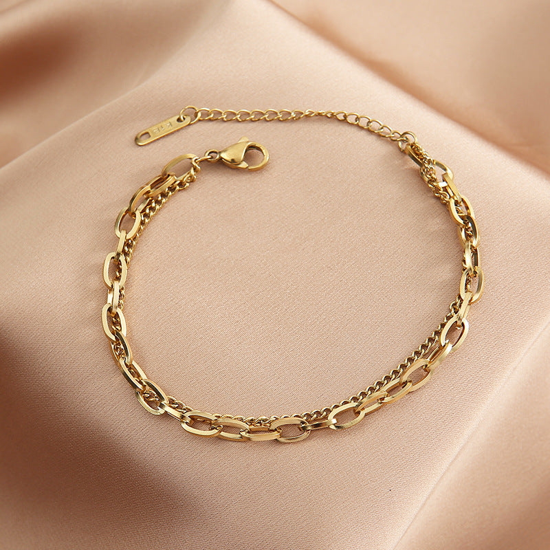 Double-Layer Titanium Steel Bracelet