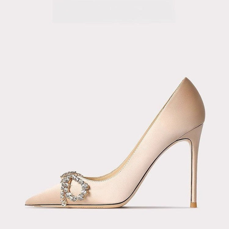 Bow Stiletto Heels – Elegant Pointed High Heels