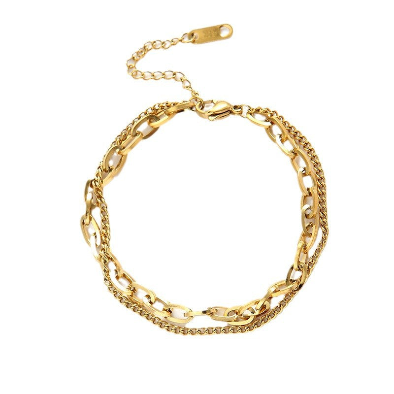 Double-Layer Titanium Steel Bracelet