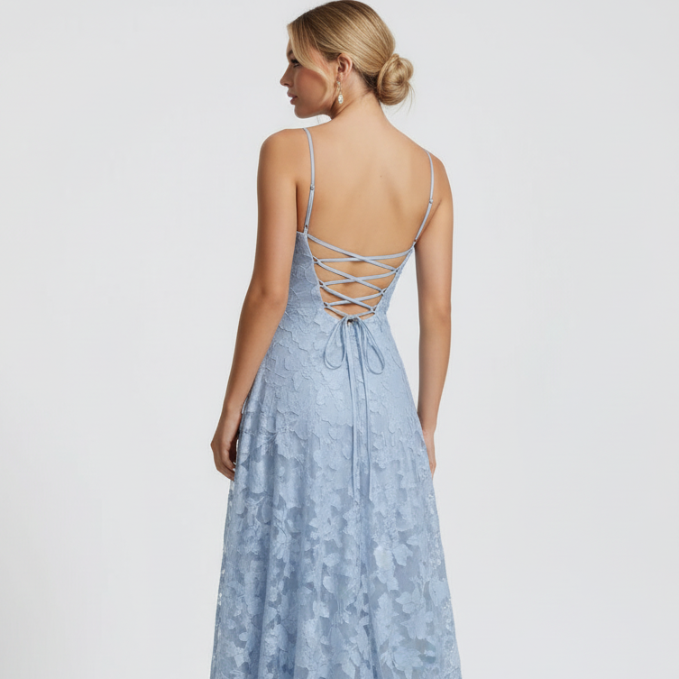 Blue Dress Back