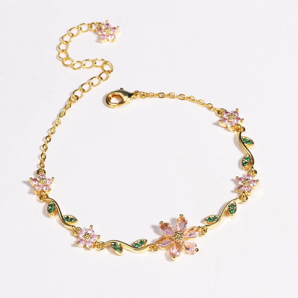Flower & Leaf Bracelet