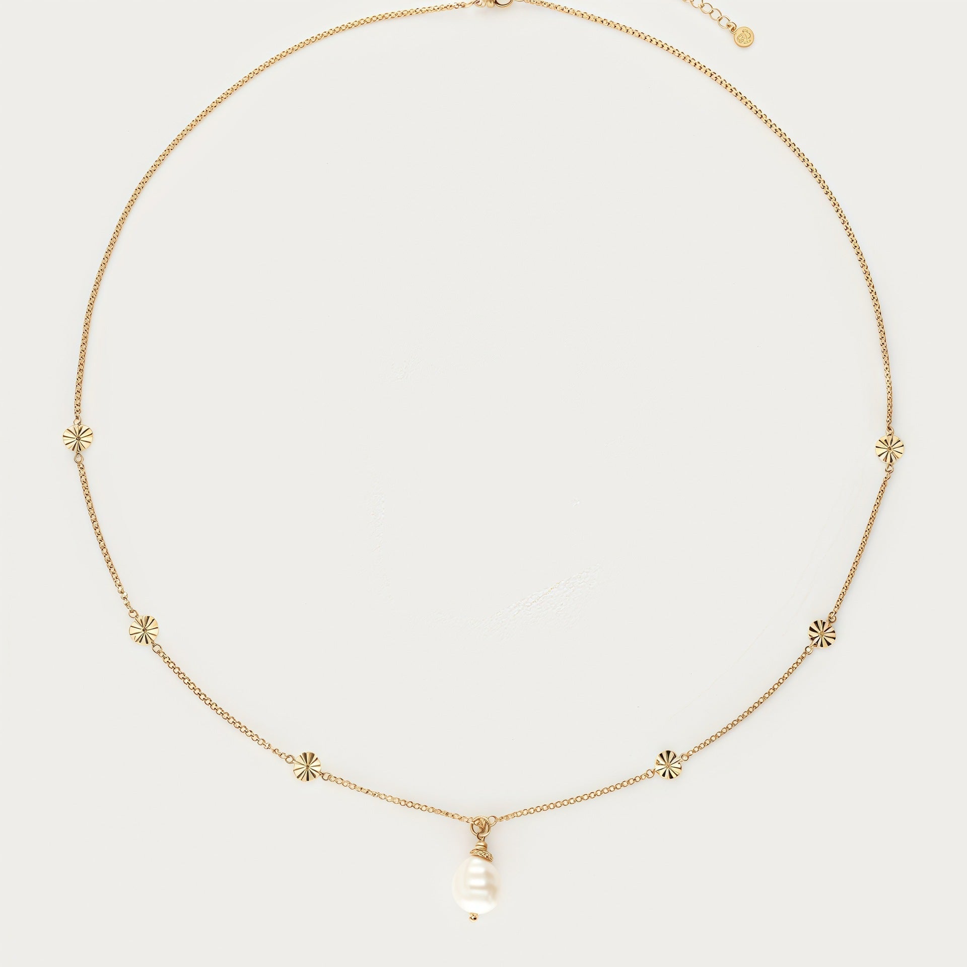 Pearl & Ring Pendant Necklace