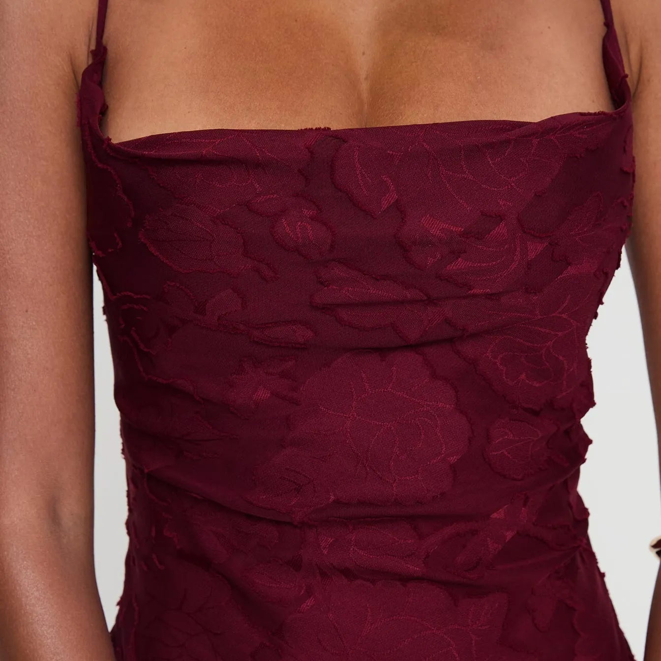 European-American Inspired Halter Dress - Red