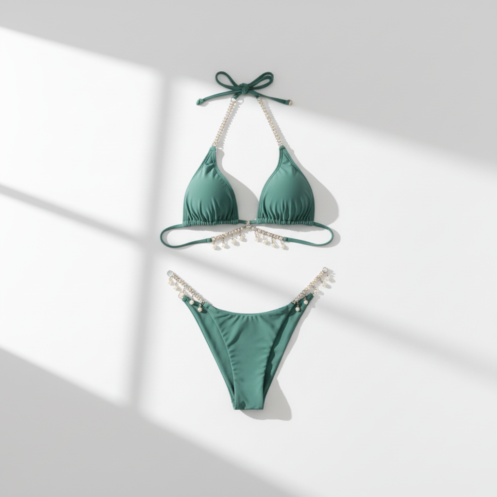 Flat lay - Chain Detail Bikini Swimsuit