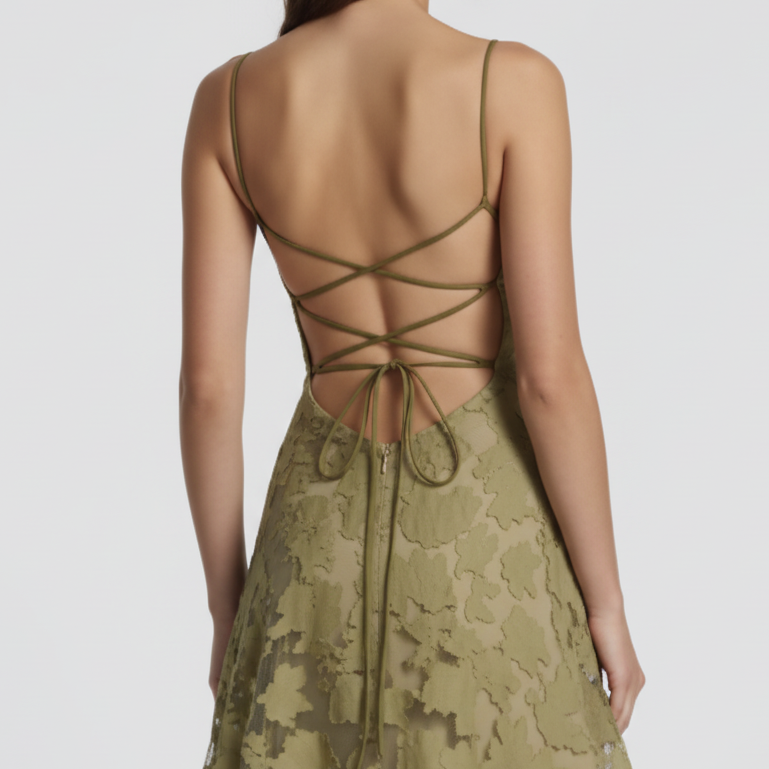 Green Dress Back