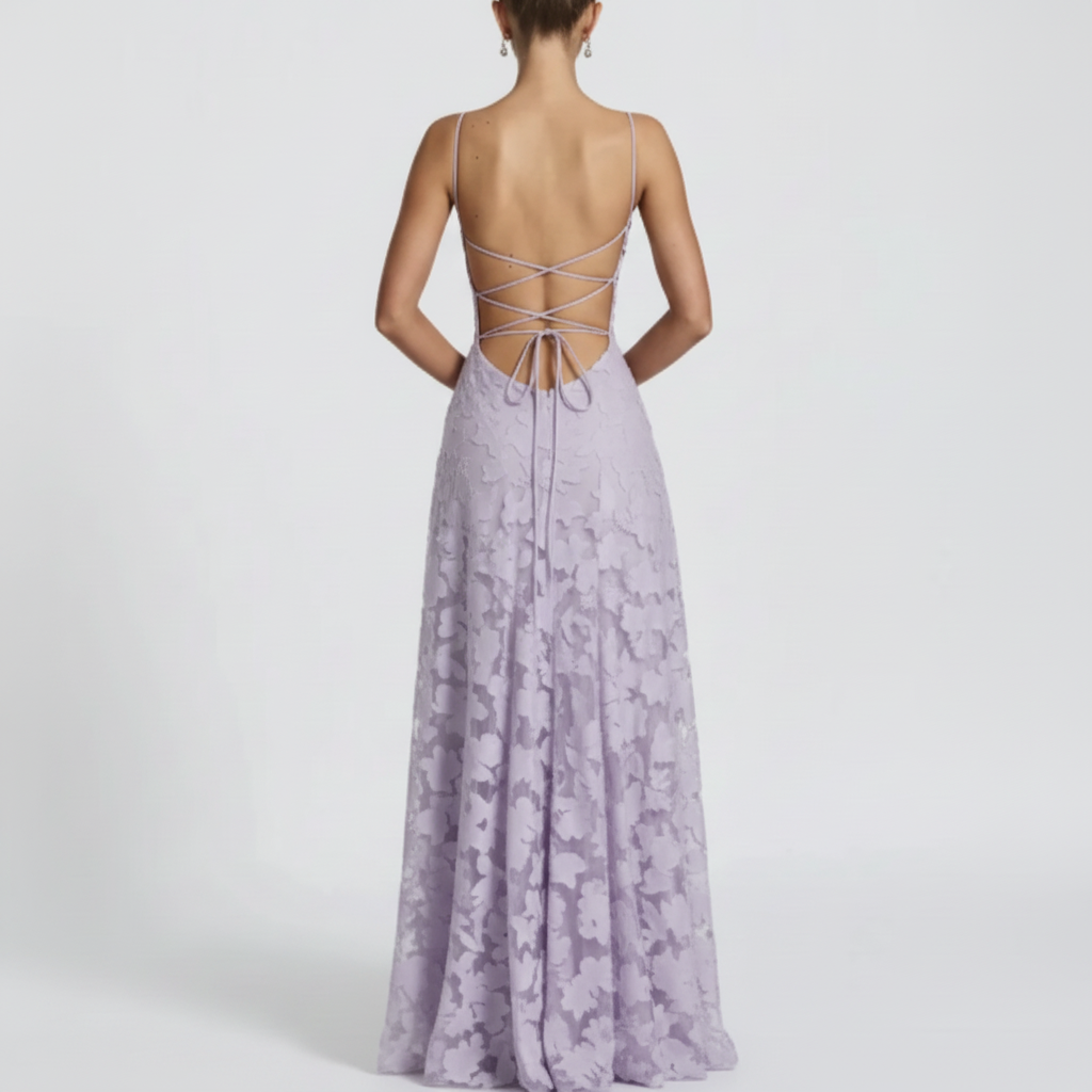 Purple Dress Back