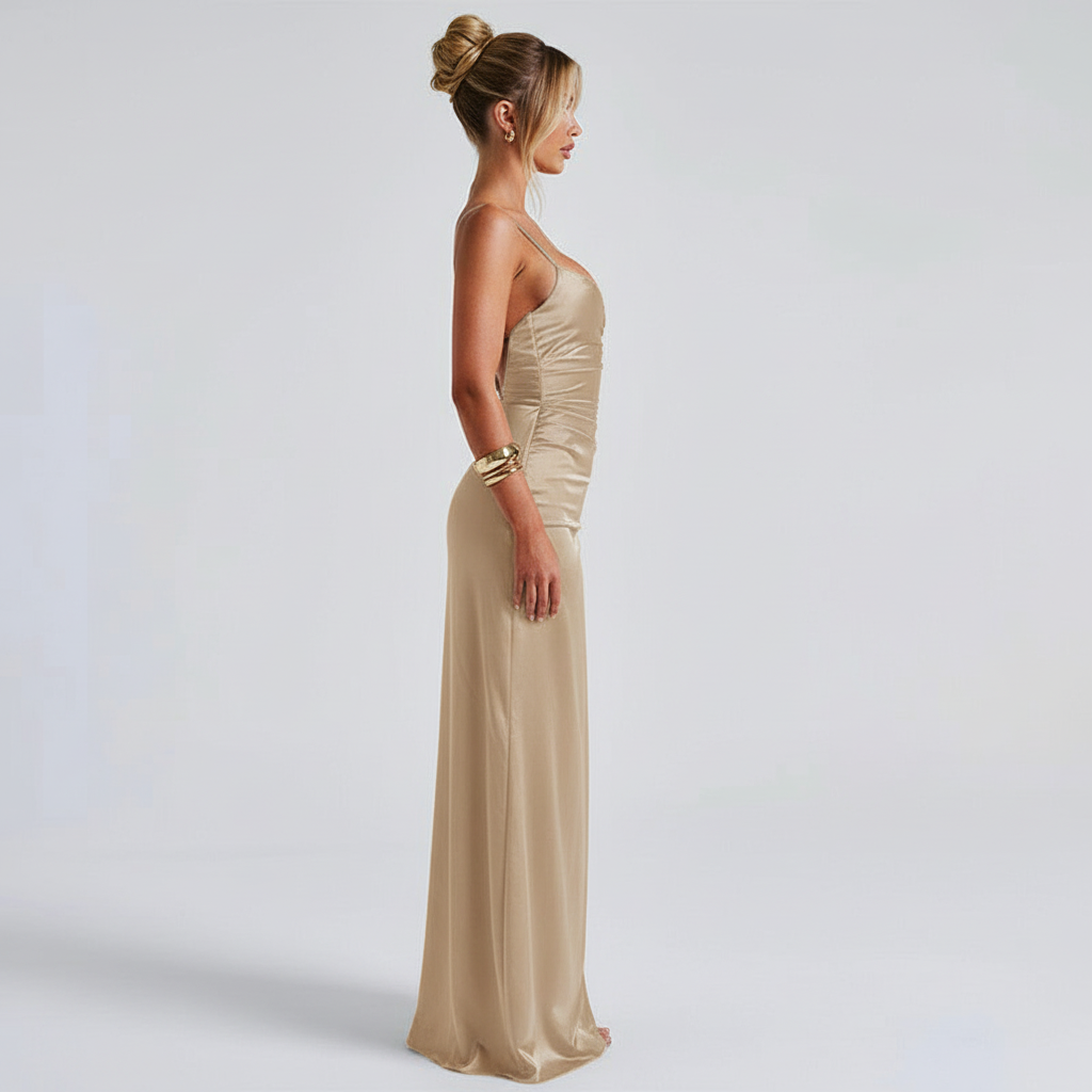 Side view of slip dress