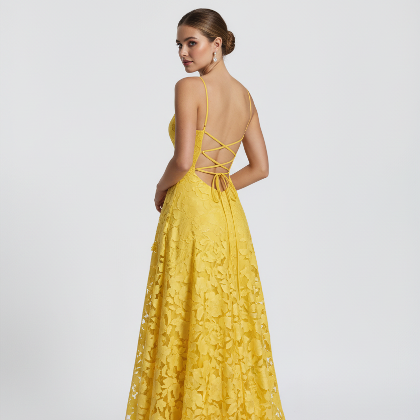 Yellow Dress Back